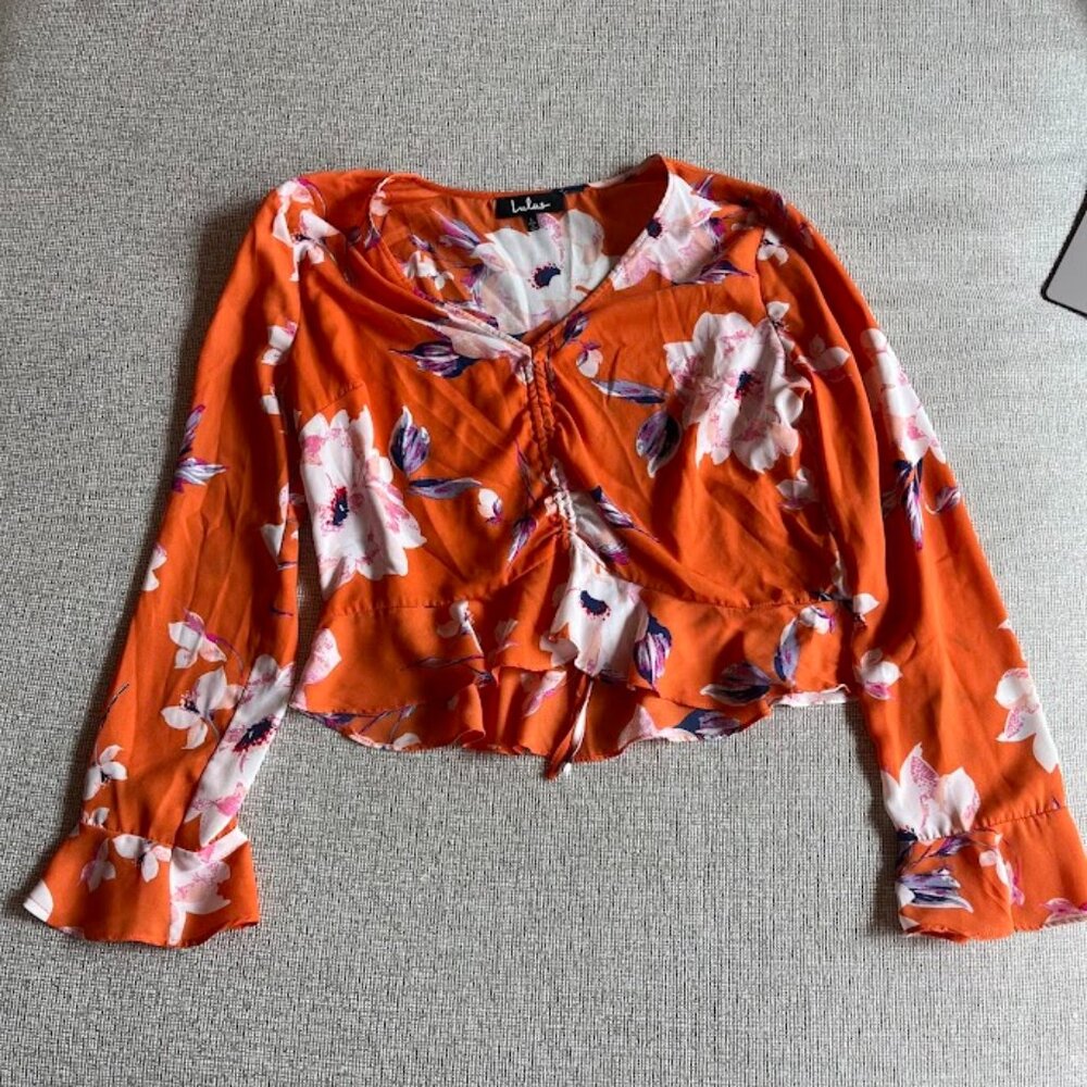 Women's Floral Cinched Top